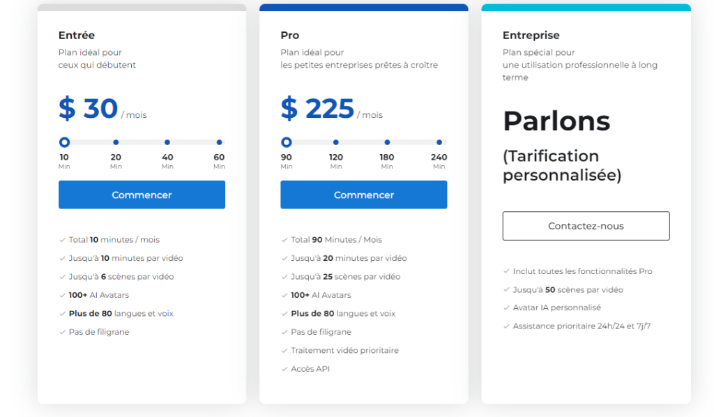 Les types de plans tarifaires chez DeepBrain AI et leurs coûts