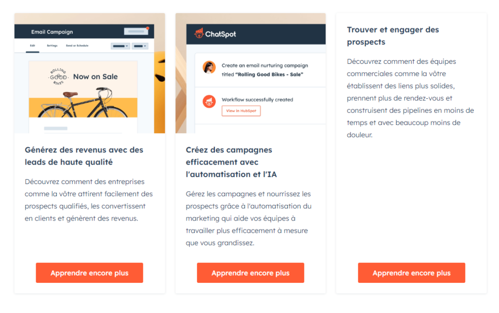 Les fonctionnalités clés de HubSpot 