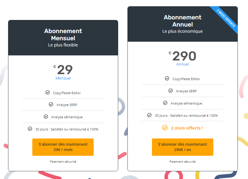 Les plans tarifaires chez Dobrief