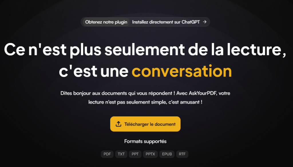 C'est quoi Ask Your PDF ?