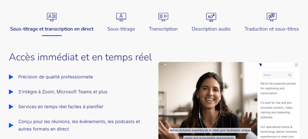 Les différentes fonctionnalités de Verbit